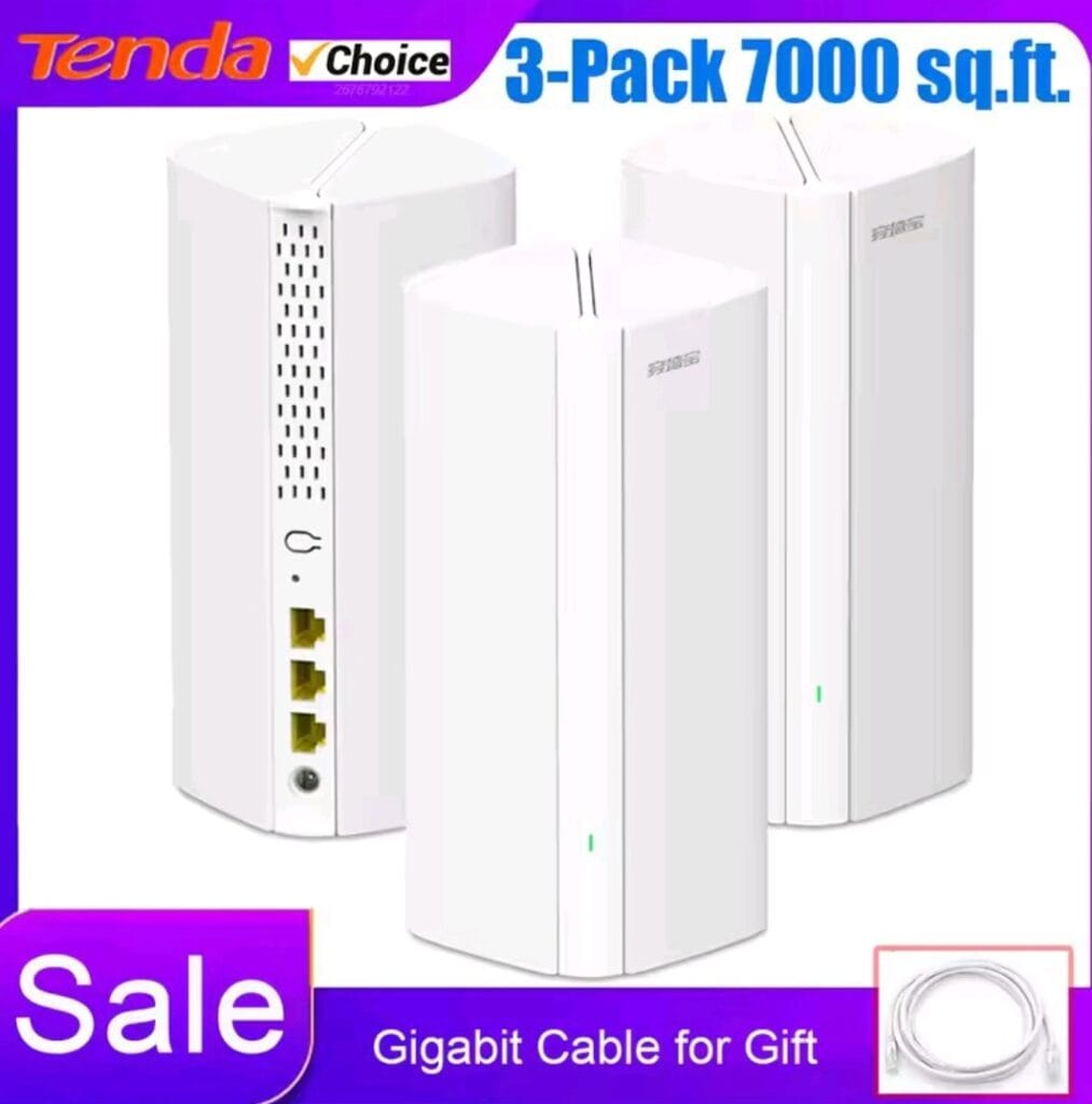 تغطية واي فاي مذهلة مع Tenda WiFi6 AX3000 Mesh – عرض خاص لا يفوت!