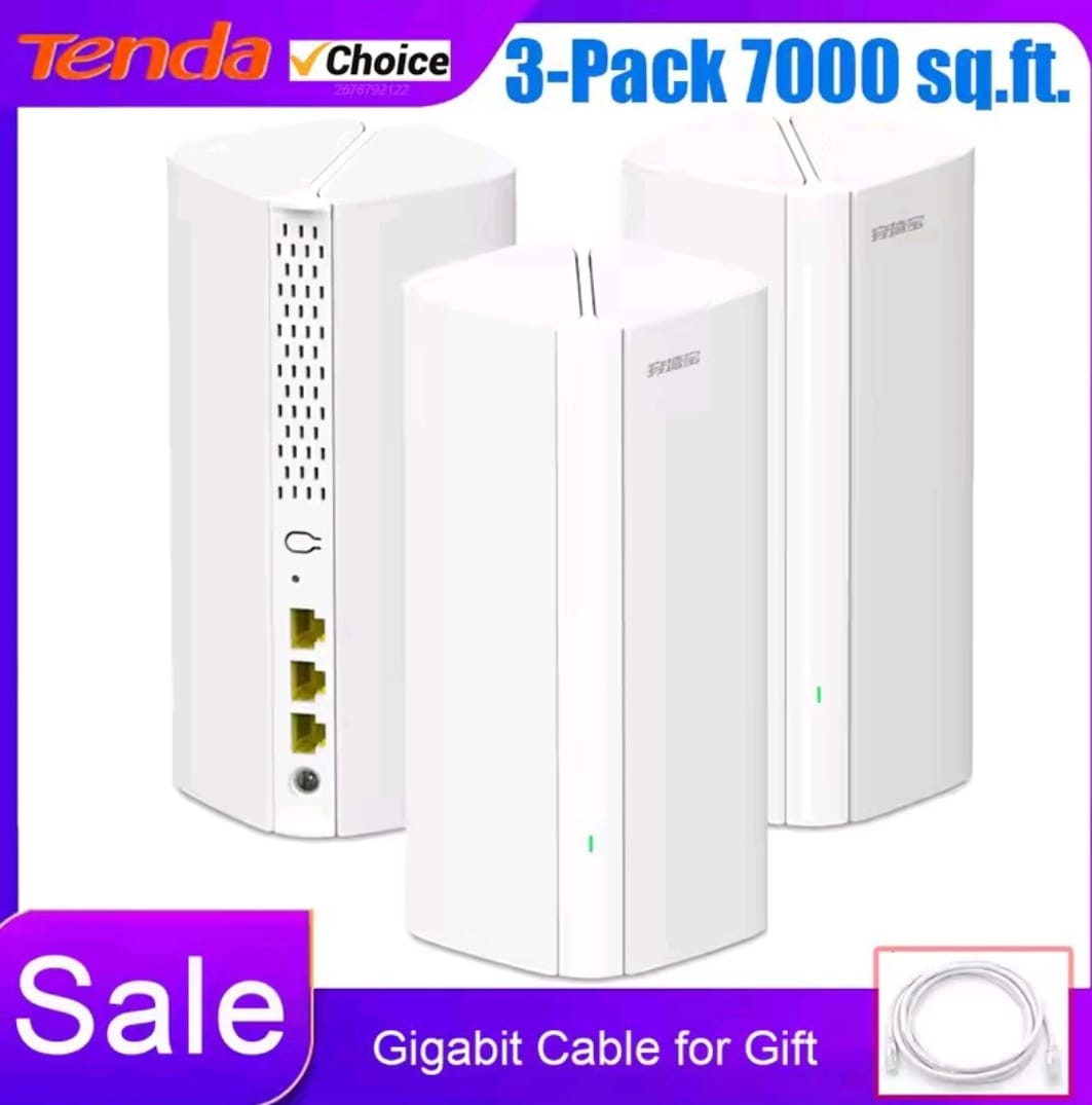 تغطية واي فاي مذهلة مع Tenda WiFi6 AX3000 Mesh – عرض خاص لا يفوت!