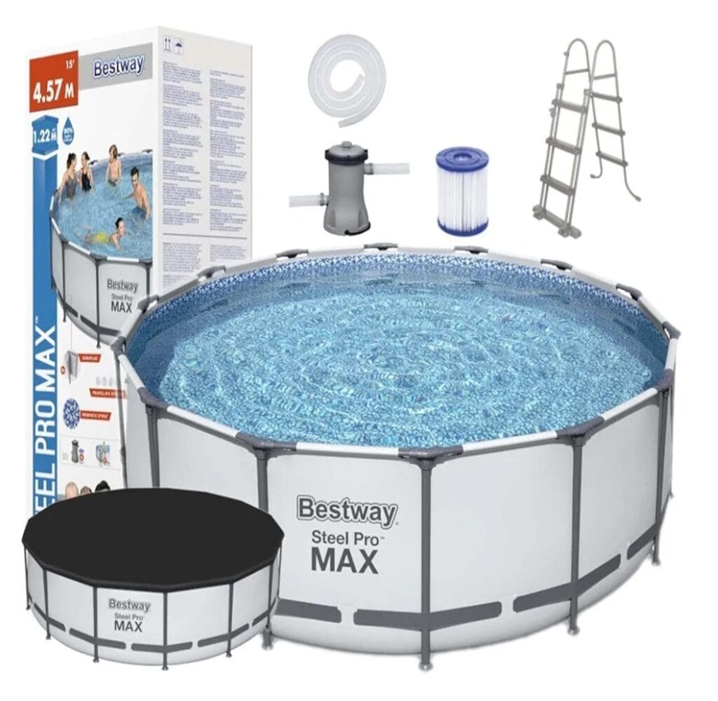 احصل على تجربة سباحة رائعة مع مجموعة حوض سباحة ستيل برو المتكاملة!