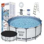 احصل على تجربة سباحة رائعة مع مجموعة حوض سباحة ستيل برو المتكاملة!