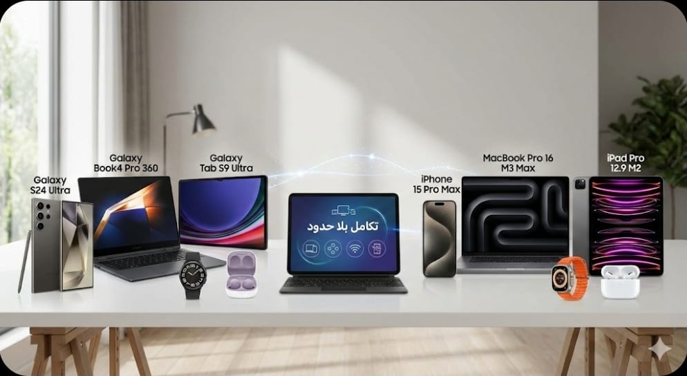 مقارنة شاملة بين منظومة سامسونج Galaxy ومنظومة آبل: من يتفوّق في التكامل بين الأجهزة