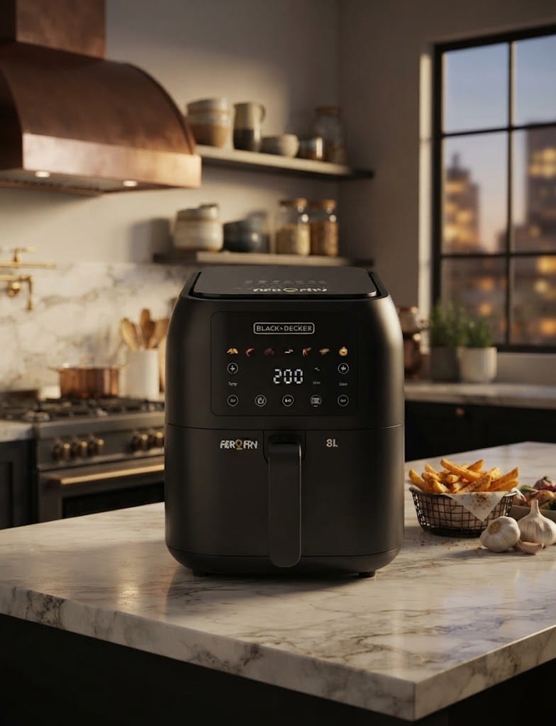 مراجعة شاملة لمقلاة الهواء BLACK+DECKER بسعة 8 لتر: أفضل الخيارات بسعر 172 ريال سعودي