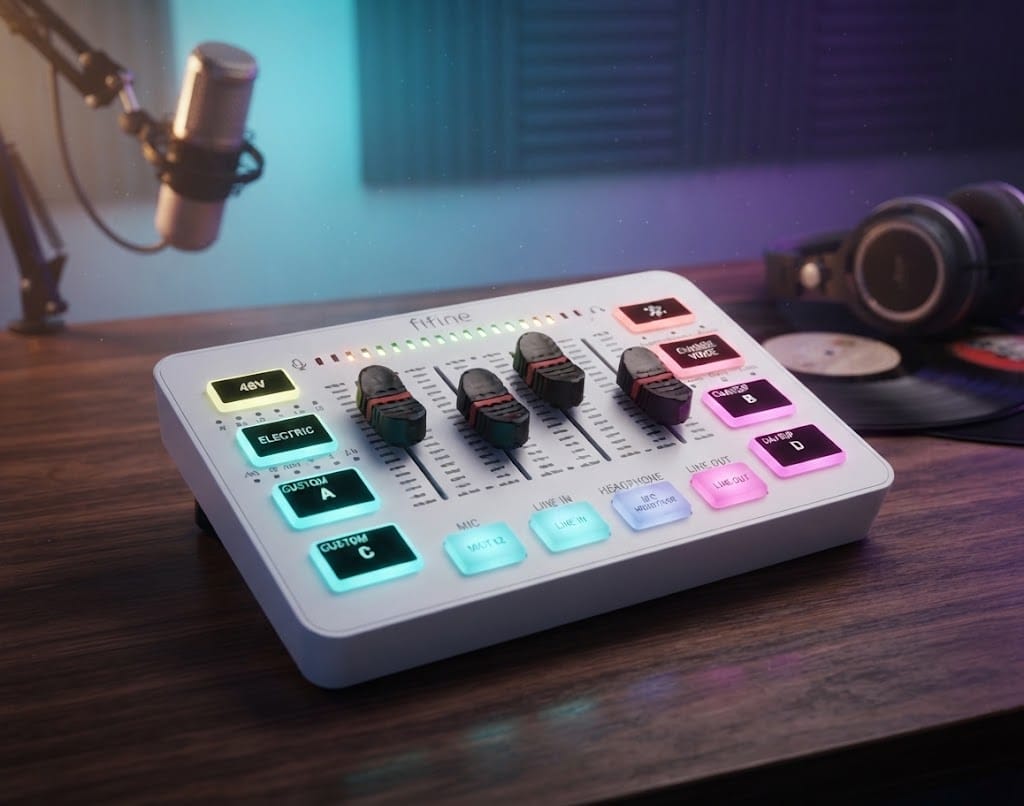 FIFINE Audio Mixer SC3W: أفضل خيار لك في سعر 147 ريال سعودي