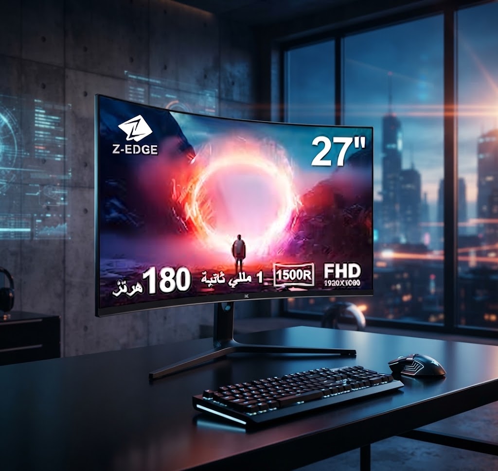 مراجعة شاملة لشاشة الألعاب المنحنية Z-Edge مقاس 27 إنش – هل تستحق الشراء بسعر 530 ريال؟