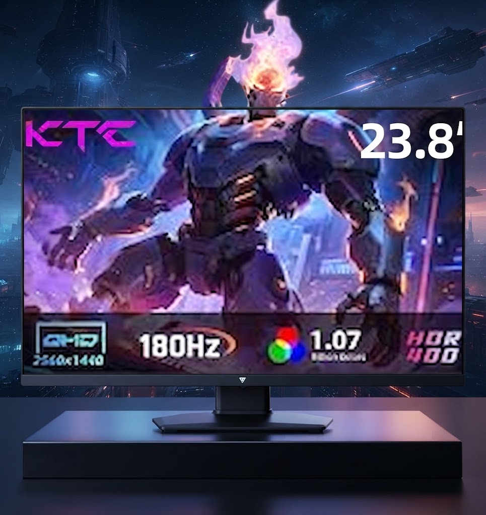 KTC 24 Inch Gaming Monitor 180Hz – 2K 1440P بسعر 540 ريال: مراجعة شاملة مع مقارنة بأفضل البدائل