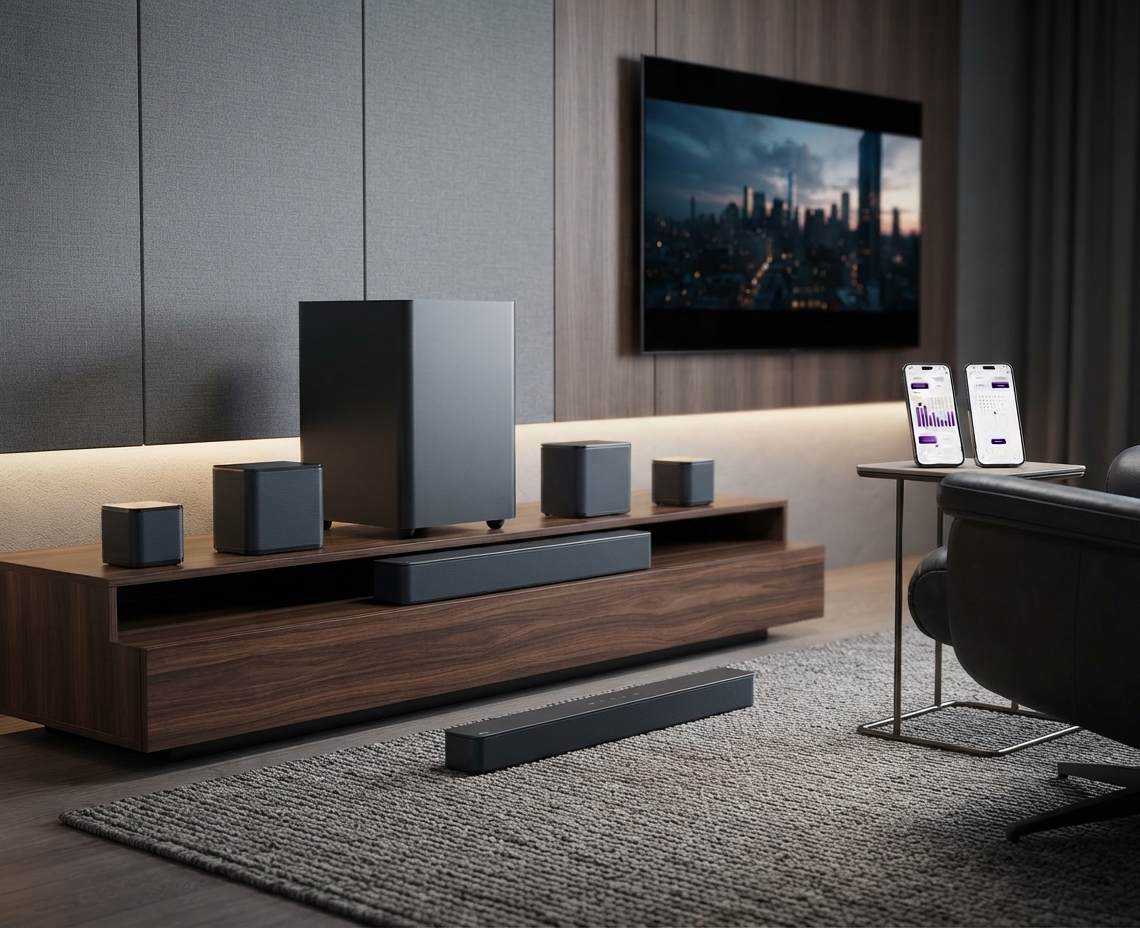الجهاز المثالي للاستمتاع بالصوتيات الفائقة: مراجعة شاملة لجهاز ULTIMEA 7.1 Soundbar مع Dolby Atmos بسعر 1439 ريال سعودي
