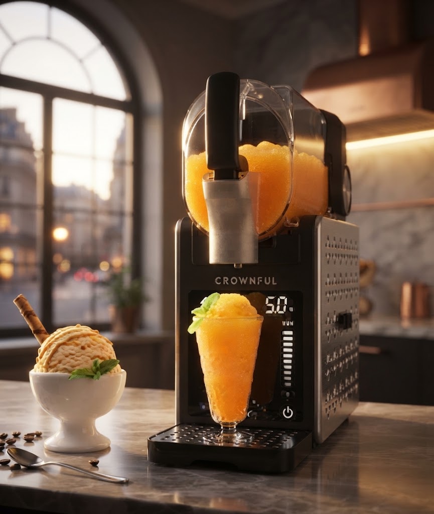 مراجعة شاملة لجهاز CROWNFUL Slushie Machine: ماكينة السلاش الأفضل بسعر مغري 648 ريال