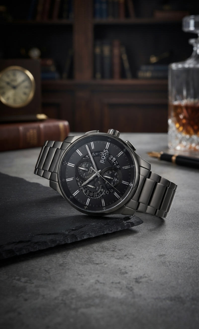 BOSS Peak 2.0 Qtz Chrono Round Dial Men’s Watch بسعر 959 ريال سعودي مع مقارنة شاملة لبدائل مميزة