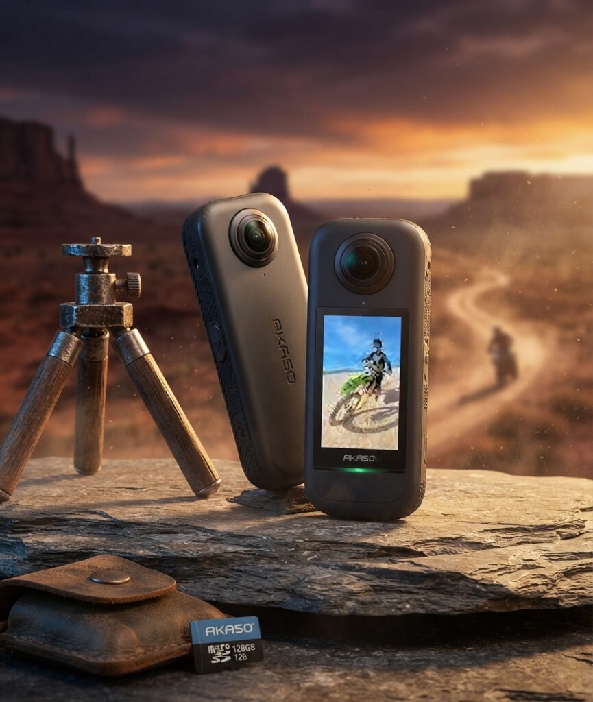 AKASO 360 Weatherproof 360° Action Camera بسعر 842 ريال: مراجعة شاملة مع مقارنة بأفضل البدائل