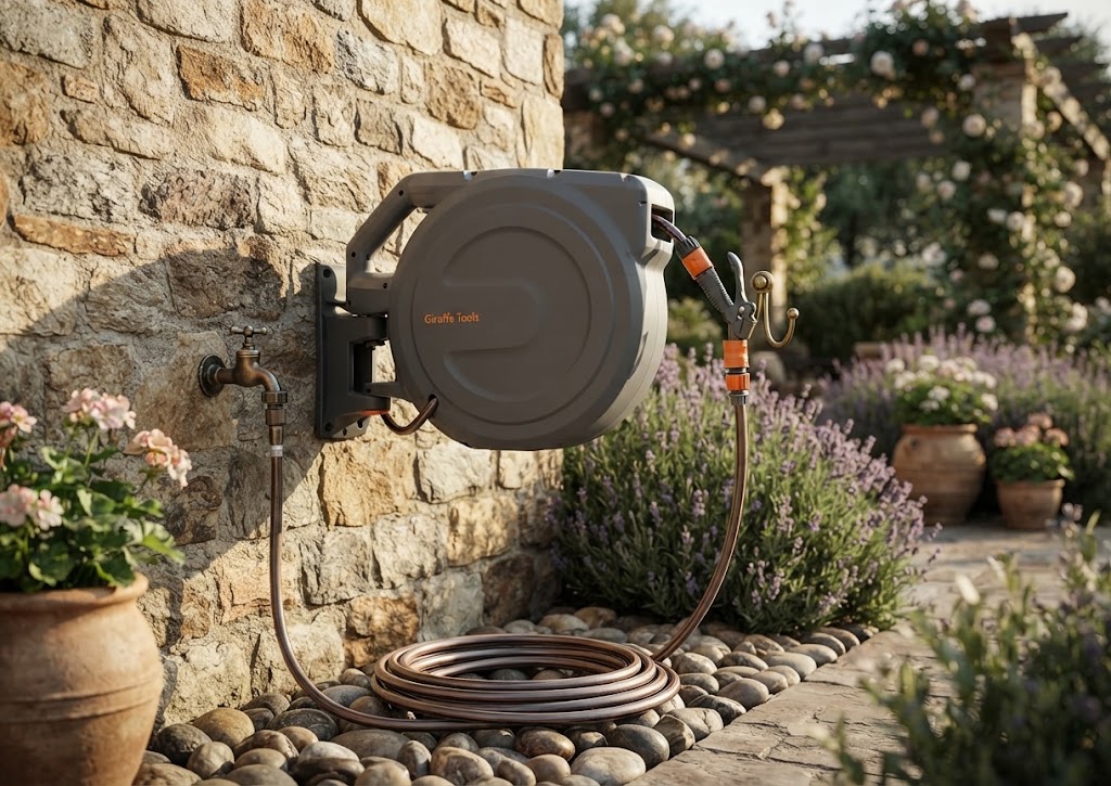 مراجعة Giraffe Tools Retractable Garden Hose Reel: القوة، الأداء، والراحة بـ 447 ريال سعودي فقط