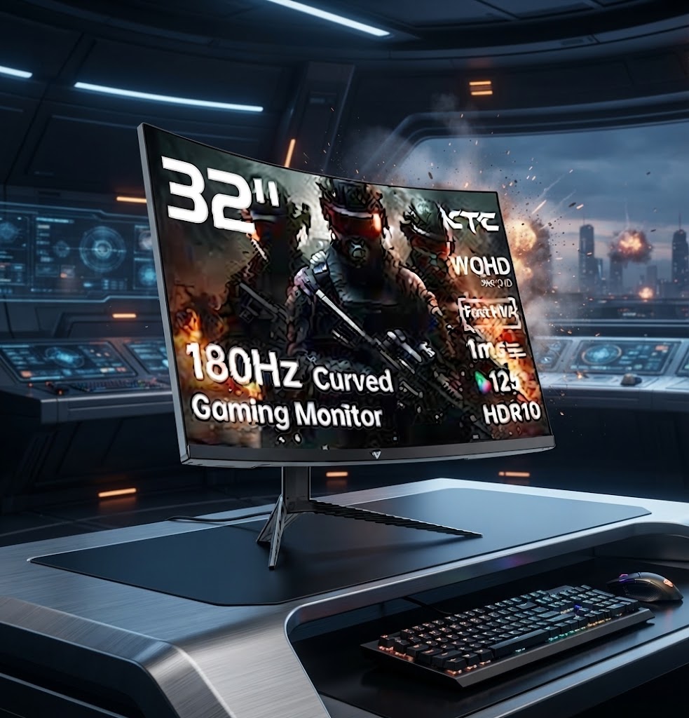 KTC 32-Inch 180Hz Curved Gaming Monitor – تجربة لعب مذهلة بسعر 698 ريال سعودي!