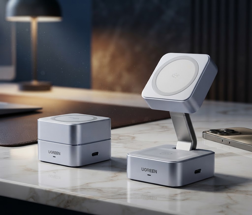مراجعة شاملة لجهاز الشحن اللاسلكي UGREEN Qi2 25W: حل مثالي لشحن iPhone بسعر 99 ريال