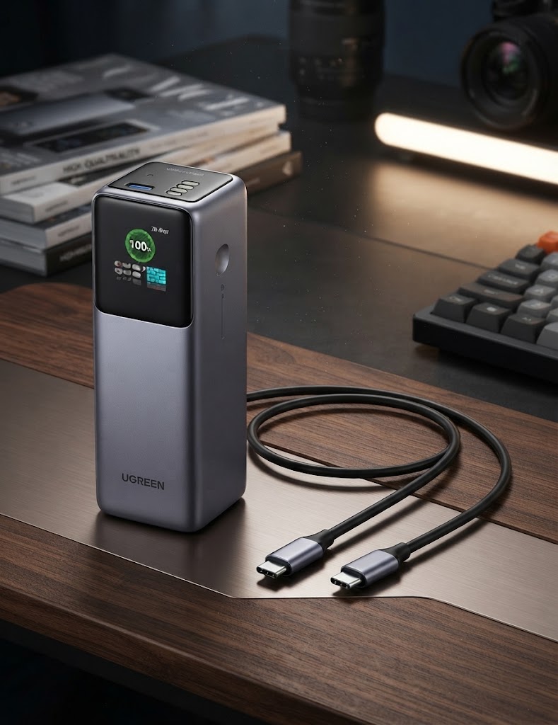 مراجعة UGREEN Power Bank 25000mAh 200W USB C: شحن سريع وقوي بسعر 229 ريال سعودي