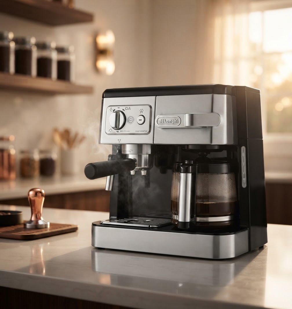 مراجعة آلة القهوة De’Longhi Combi Coffee Machine بسعر 537 ريال – مقارنة شاملة مع البدائل الأفضل