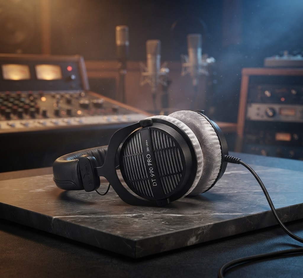 استمتع بتجربة صوت استوديو استثنائية مع سماعات Beyerdynamic DT 990 Pro بسعر 549 ريال سعودي – مراجعة شاملة ومقارنة مع البدائل