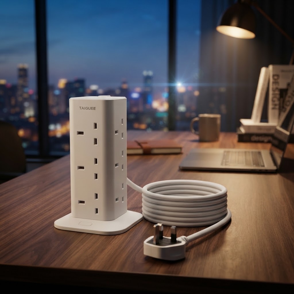 مراجعة شاملة لتوصيلة الكهرباء TESSAN Tower Extension Lead 5M مع منافذ USB-C – أفضل اختيار بخصم 15%, بـ 150 ريال سعودي!