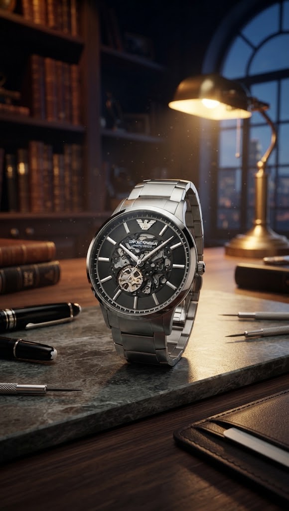 مراجعة شاملة لساعات Emporio Armani Men’s Automatic بسعر 984 ريال سعودي مع مقارنة مع أفضل البدائل